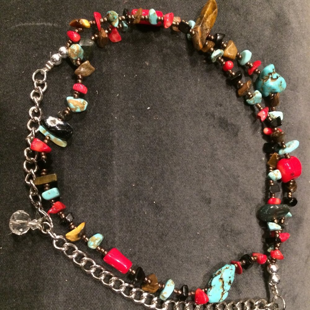 Multi Stones Silver Bracelet